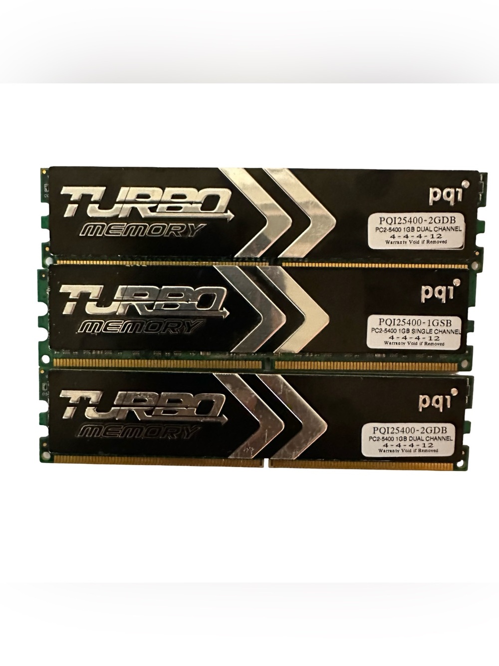 3GB DDR2-667 Desktop RAM — 3x 1GB PQI Turbo